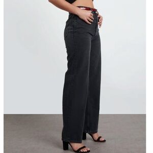 Boyish The Ziggy Relaxed Straight Leg Jeans in Black
